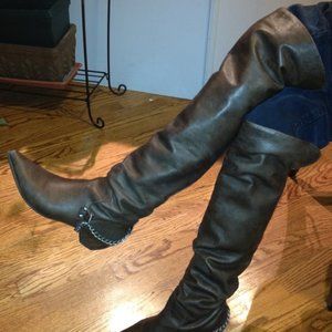 Vintage John Fluevog, over the knee leather boot